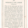 Wibault air liner (France).