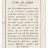 Ford air liner.