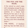 The fox and the mask.