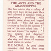 The ants and the grasshopper.