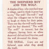 The shepherd boy and the wolf.