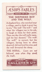 The shepherd boy and the wolf.
