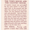 The town mouse and the country mouse.