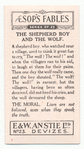 The shepherd boy and the wolf.
