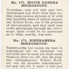 Movie camera microscope.