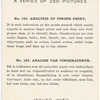 Analysis of finger print.