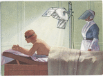 Receiving ultra-violet rays.