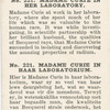 Madame Curie in her laboratory.