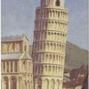 The leaning Tower of Pisa.