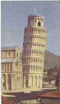 The leaning Tower of Pisa.