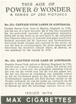 Captain Cook lands in Australia.