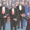 Lister congratulates Louis Pasteur.