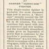 Hawker 'Hurricane' fighter.