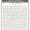Testing for gas contamination.