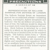 Representation of balloon barrage for defence of London.