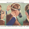 The civilian respirator - how to adjust it.
