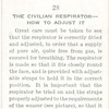 The civilian respirator - how to adjust it.