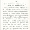 The civilian respirator - how to remove it.