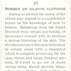 Rubber or oilskin clothing.