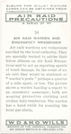 Air raid warden and emergency messenger.