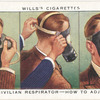 The civilian respirator - how to adjust it.