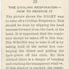 The civilian respirator - how to remove it.