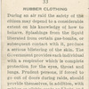 Rubber clothing.
