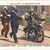 Air raid wardens and civilian volunteer despatch-rider.