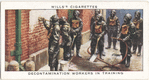Decontamination workers in training.