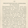 Decontamination workers in training.