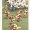 Pilots running to machines (interceptor fighters) to take off.