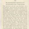 Gloucester gauntlet interceptor fighters.