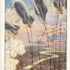 Representation of balloon barrage for defence of London.