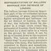 Representation of balloon barrage for defence of London.