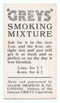 'Greys' smoking mixture. (Man with a smoking pipe.)