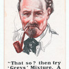 'Greys' smoking mixture. (Man smoking a pipe.)