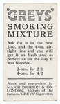 Greys' smoking mixture. (Man smoking a pipe.)