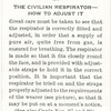 The civilian respirator - how to adjust it.