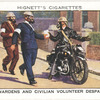 Air raid wardens and civilian volunteer despatch-rider.