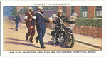 Air raid wardens and civilian volunteer despatch-rider.