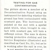 Testing for gas contamination.