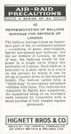 Representation of balloon barrage for defence of London.