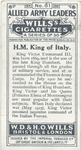 H.M. King of Italy.