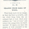 Orange from a ball of wool.