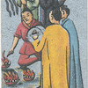 Ancient Chinese. [Ritual providing lights for the spirits that come or go by water].