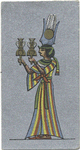 Ancient Egypt. [Egyptian goddess with sistra].