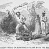 Barbarous mode of punishing a slave with the paddle