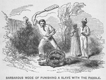 Barbarous mode of punishing a slave with the paddle