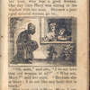 Slave woman with a basket standing outside the window where there is a woman and a child