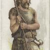 Arms and Armour. An ancient British warrior. 55 B.C. Time of Julius Cæsar's invasion.